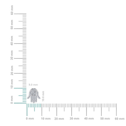 14K white gold hamsa hand earrings featuring intricate design and elegant finish