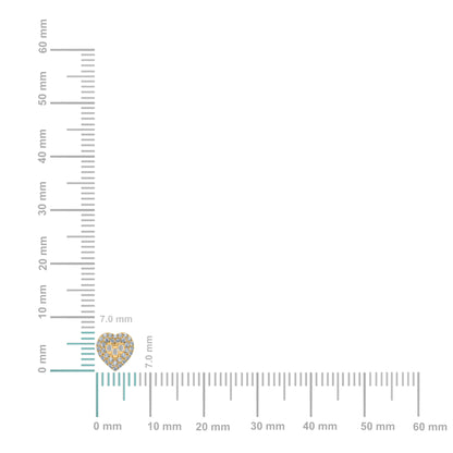 10K yellow gold heart diamond earrings featuring a sparkling design for elegant looks