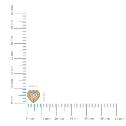 10k yellow gold heart diamond earrings featuring a beautiful heart design with sparkling diamonds