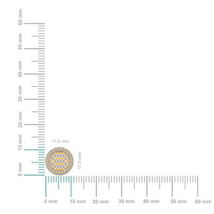 10K Yellow Gold Round Baguette Diamond Halo Designer Earring 5/8 Cttw