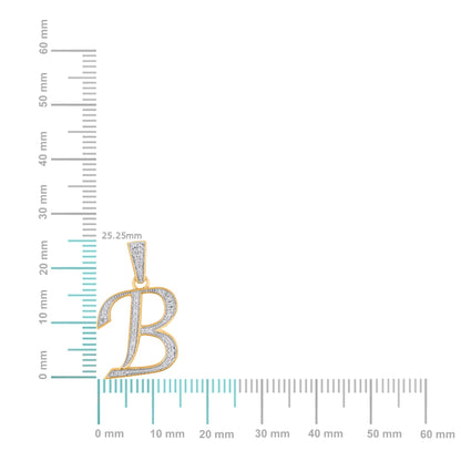 B initial diamond pendant in gold with sparkling diamonds, perfect for personalized jewelry lovers