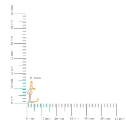 10K gold L initial diamond pendant elegantly designed for a classy jewelry collection