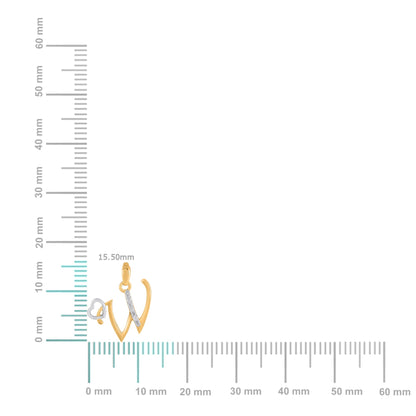 10K gold W initial diamond pendant featuring a stylish design with sparkling diamonds