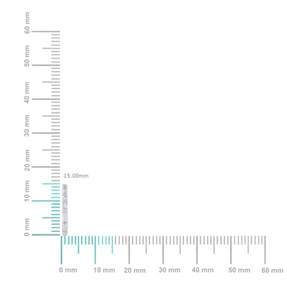 10K white gold diamond hoop earrings measuring 15mm, perfect for elegant everyday wear