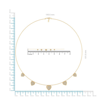14K yellow gold heart necklace bracelet set featuring elegant heart designs for a stylish look
