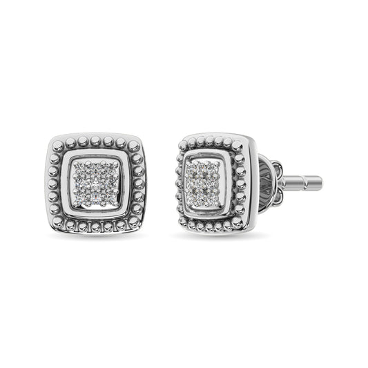 Diamond Fashion Earrings 1/20 CT Round-cut in Sterling Silver