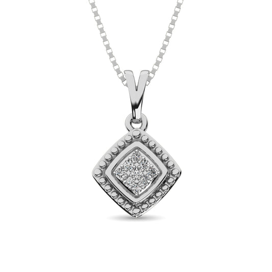 Diamond Fashion Pendant 1/50 CT Round-cut in Sterling Silver