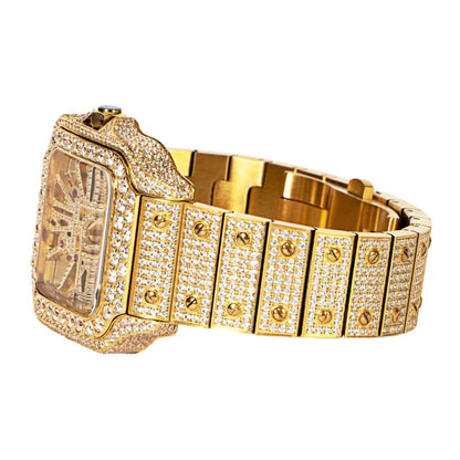 Moissanite Stainless Steel 20-1/5 Cttw Yellow Steel  Band 20.20 Ct