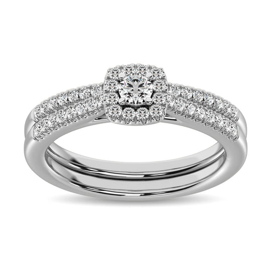 10K White Gold 2/5 CT Diamond Bridal Ring