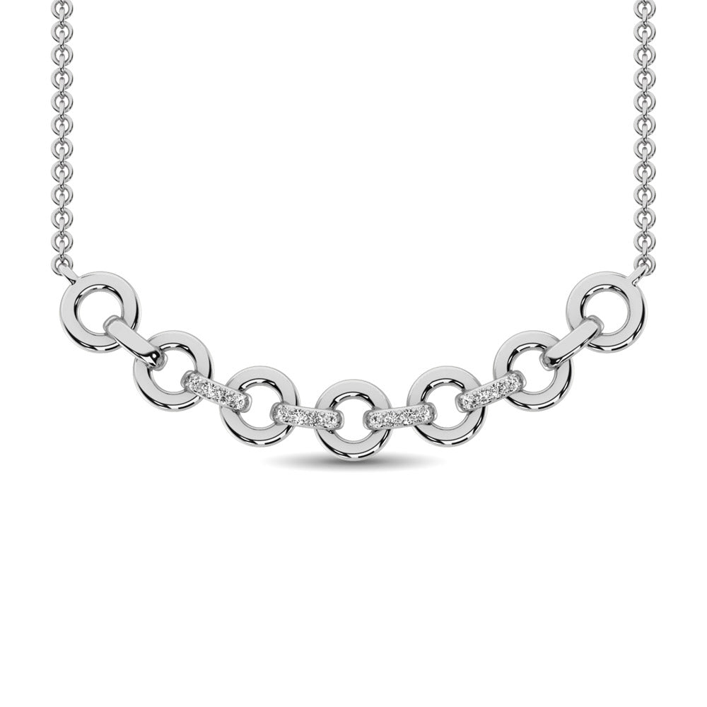 Sterling Silver Diamond Accent Fashion Necklace