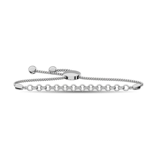 Diamond Bolo Bracelet 1/20 CT in Sterling Silver