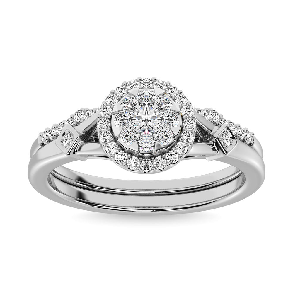 Diamond 1/2.Tw. Bridal Ring in 14K White Gold