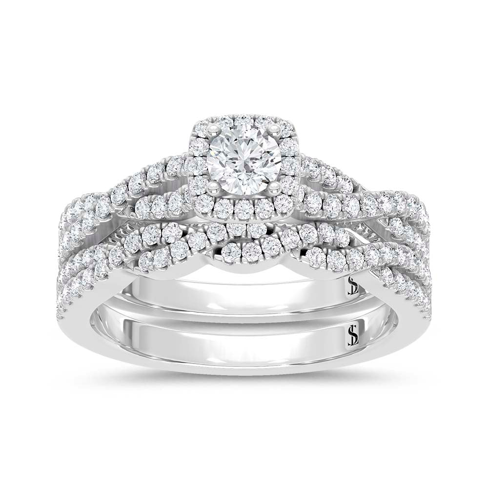 Diamond 3/4 CT Bridal Ring in 14K White Gold