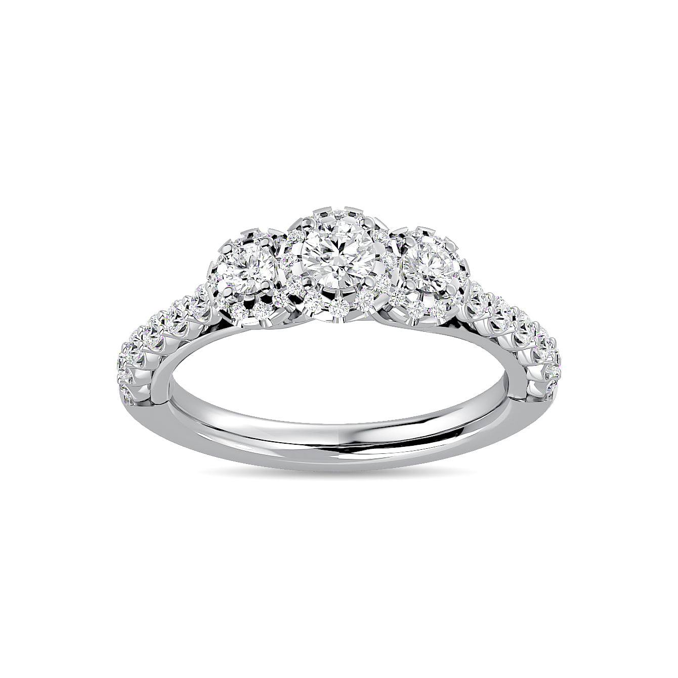 Diamond 1 CT Bridal Ring in 14K White Gold