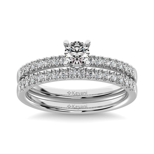 Diamond 3/4 CT Bridal Ring in 14K White Gold