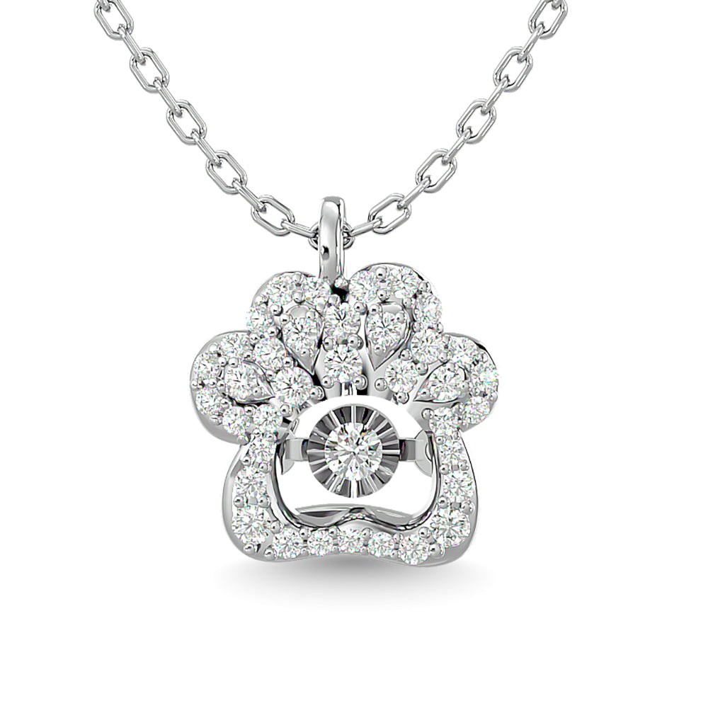 Diamond 1/20 CT Fashion Pendant in 925 Silver