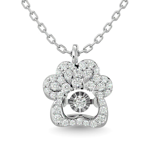 Diamond 1/20 CT Fashion Pendant in 925 Silver