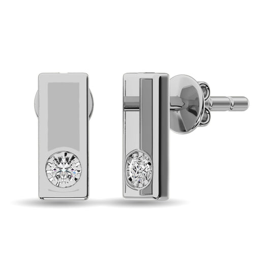 Diamond 1/20 CT Fashion Earrings in Sterling Silver