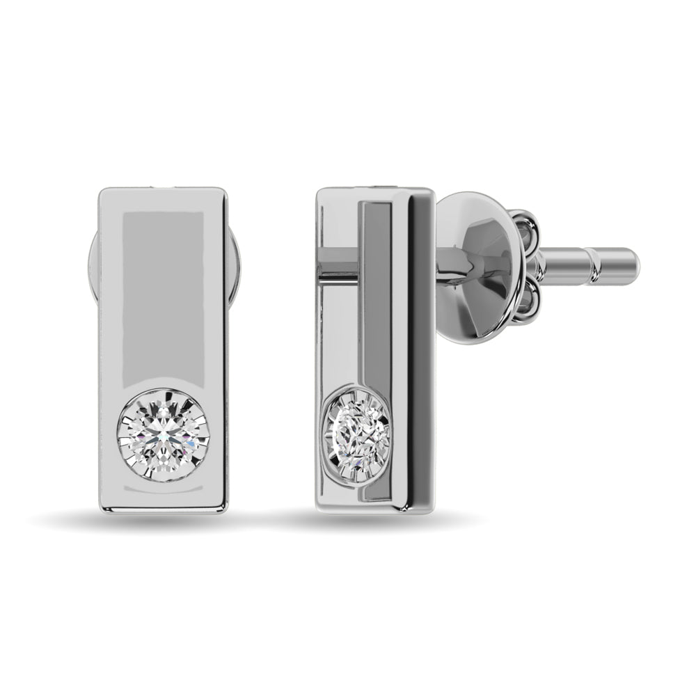 Diamond 1/20 CT Fashion Earrings in Sterling Silver