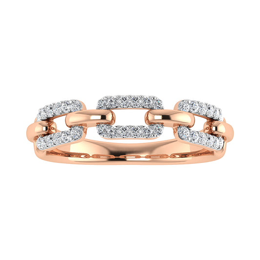 10K Rose Gold 1/4 CT Diamond Fashion Ring