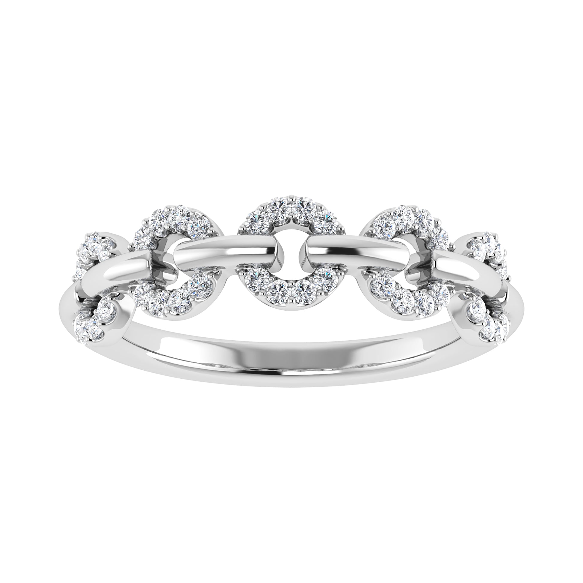 10K White Gold 1/6 CT Diamond Fashion Ring