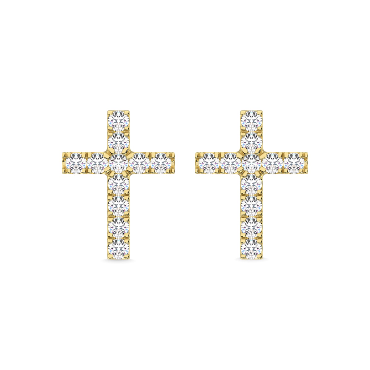 10K Yellow Gold Diamond 1/20 CT Fashion Earrings