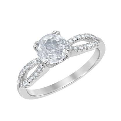 Sterling Silver 1.8 cttw White Topaz Wedding and Engagment Bridal Ring