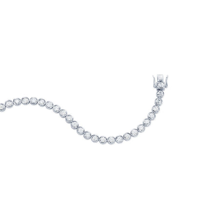 Sterling Silver, 2.34cttw Lab-Grown Diamond Tennis Bracelet - (35 Stones)