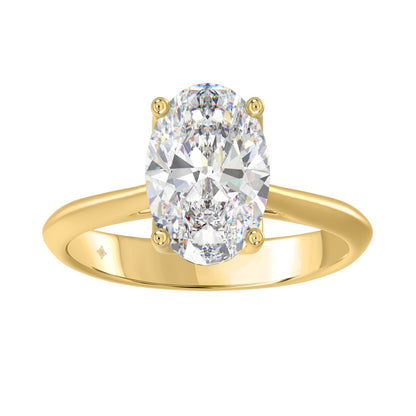 Lab-Grown Diamonds Oval-Cut Solitaire Engagement Ring 3CT 14K Gold (FG/VS1 VS2))