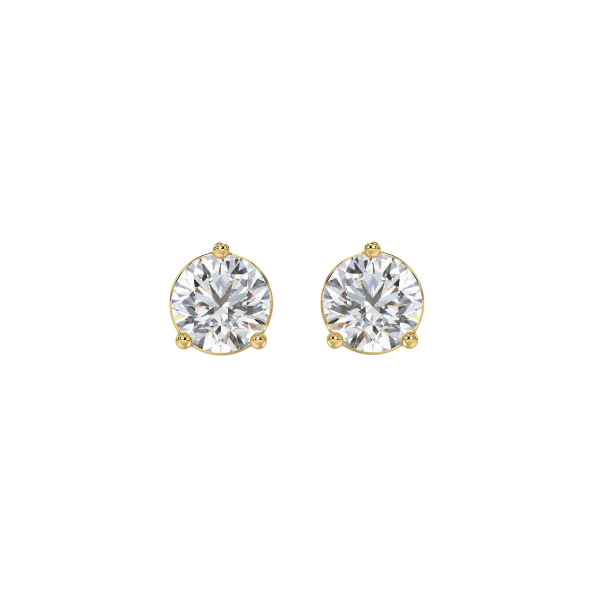 14K WHITE GOLD 2CT ROUND LAB-GROWN DIAMOND LADIES SOLITAIRE EARRINGS