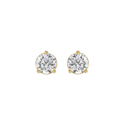 14K WHITE GOLD 2CT ROUND LAB-GROWN DIAMOND LADIES SOLITAIRE EARRINGS
