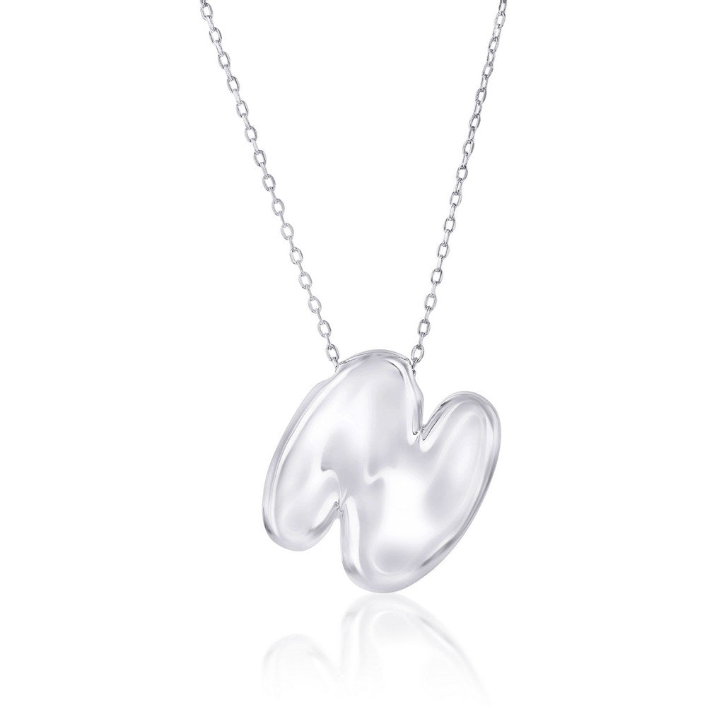 Sterling Silver, Bubble 'N' Initial Necklace