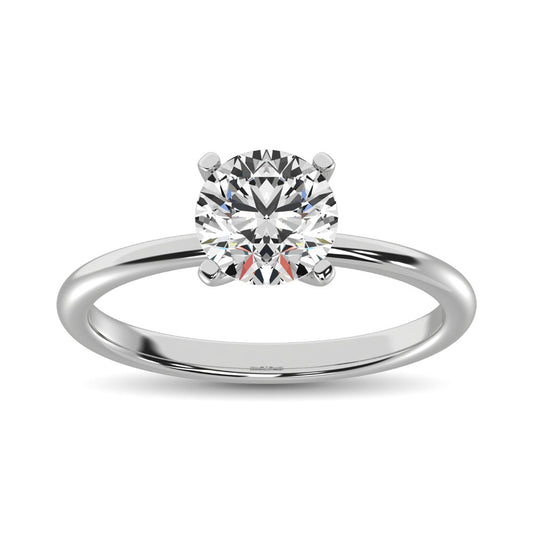 10K White Gold Lab Grown Diamond 1 CT Non certified HPHT VS1  G  Solitaire Ring (Available in 1ct to 2ct)