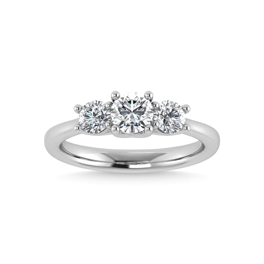 10K White Gold Lab Grown Diamond 1 CT Engagement Ring