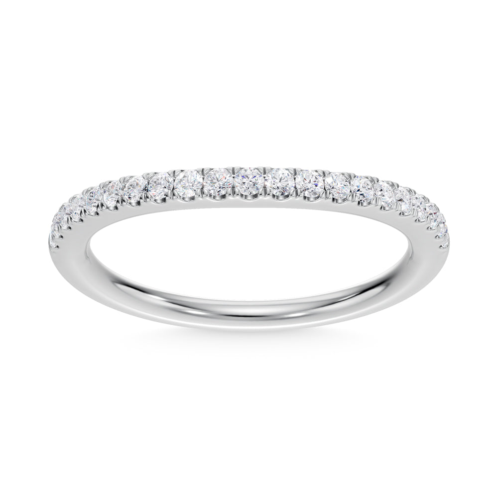 14K White Gold Lab Grown Diamond  1/4 CT Wedding Band