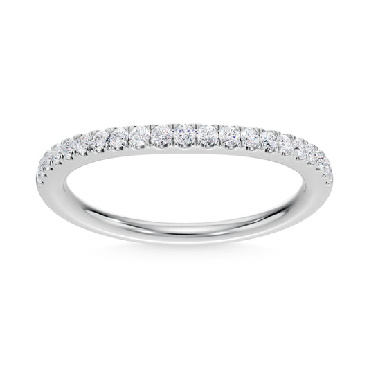 14K White Gold Lab Grown Diamond  1/4 CT Wedding Band