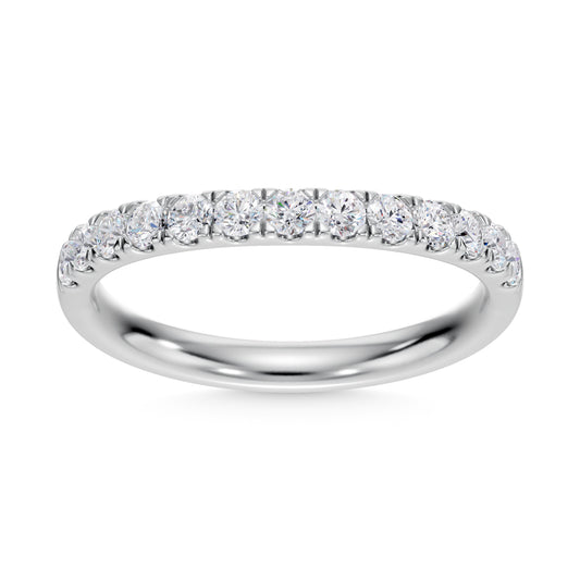 14K White Gold Lab Grown Diamond  1/2 CT Wedding Band