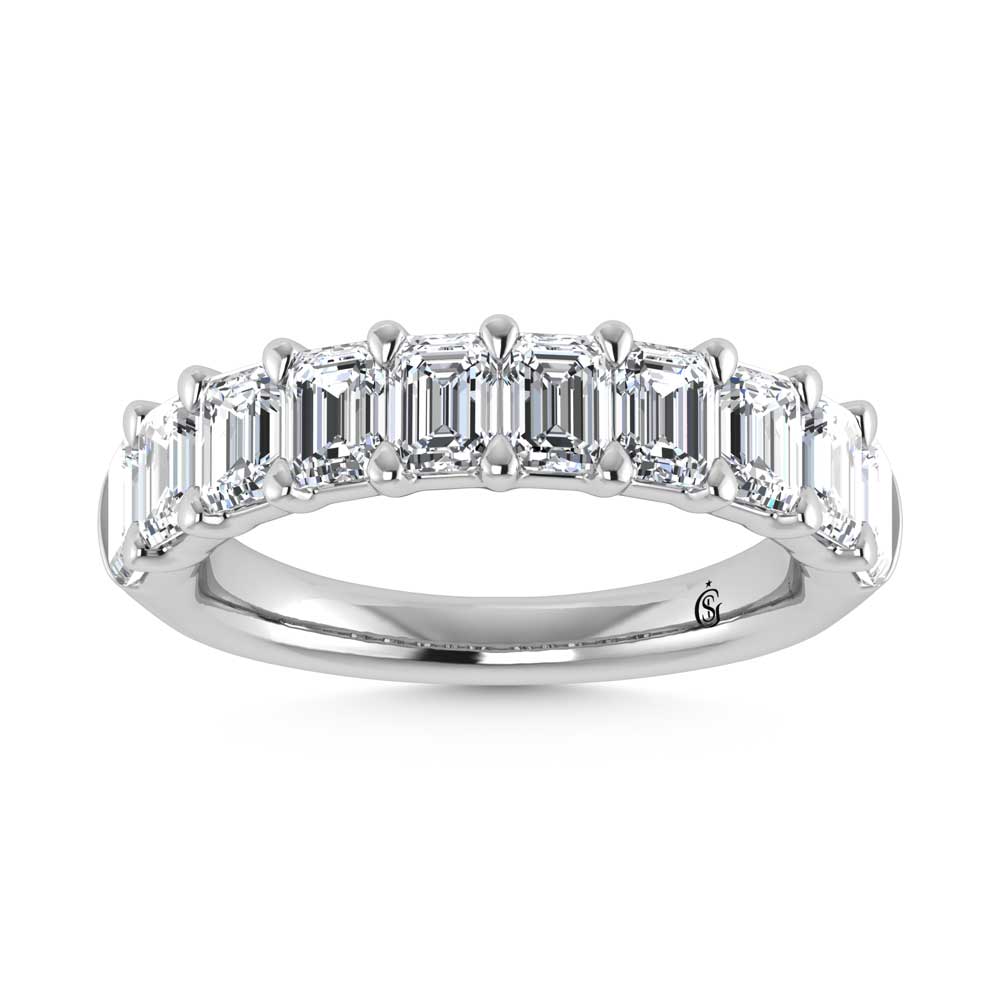 14K White Gold Lab Grown Diamond 2 CT Wedding Band