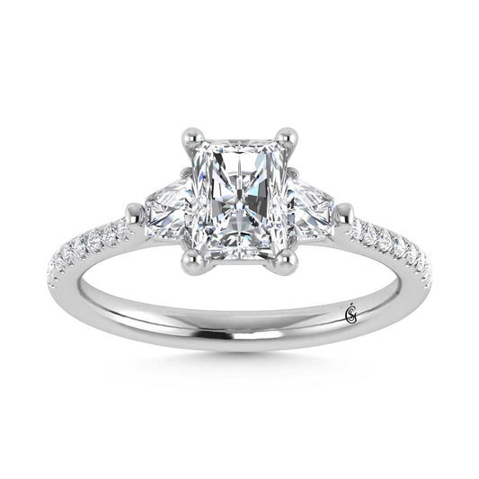 10K White Gold Lab Grown Diamond 1 3/8 CT Engagement Ring