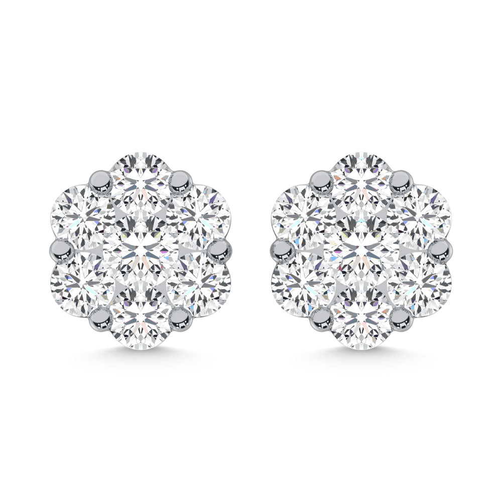 925 Silver Lab Grown Diamond 1/2 CT Fashion Earrings