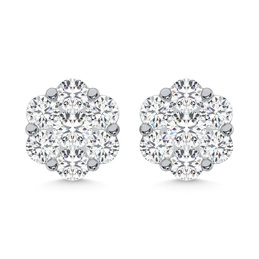 925 Silver Lab Grown Diamond 1/2 CT Fashion Earrings