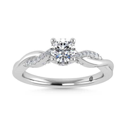 10K White Gold Lab Grown Diamond 5/8 CT Engagement Ring