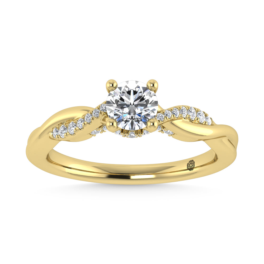 10K Yellow Gold Lab Grown Diamond 5/8 CT Engagement Ring