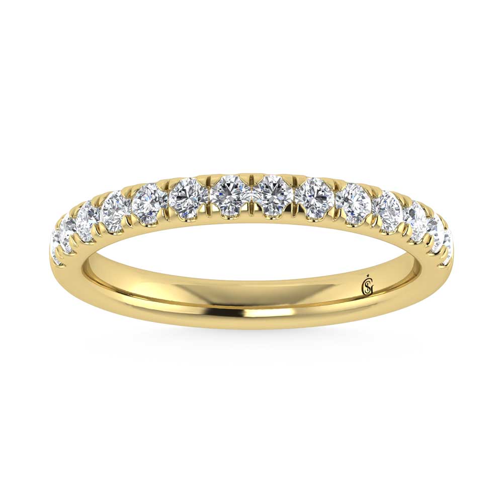 14K Yellow Gold Lab Grown Diamond 3/8 CT Ladies Band