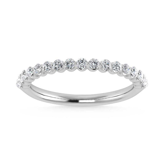 14K White Gold Lab Grown Diamond 1/4 CT Stackable Band