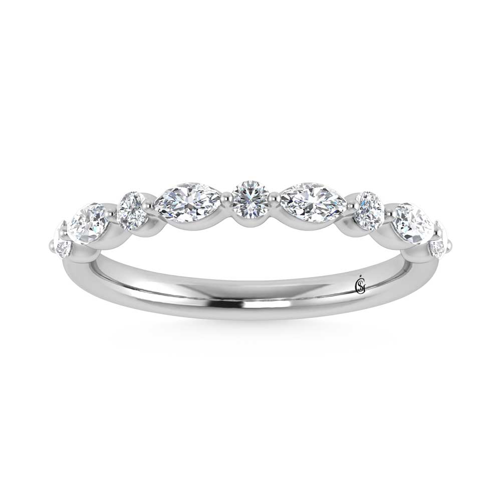 14K White Gold Lab Grown Diamond 1/3 CT Band