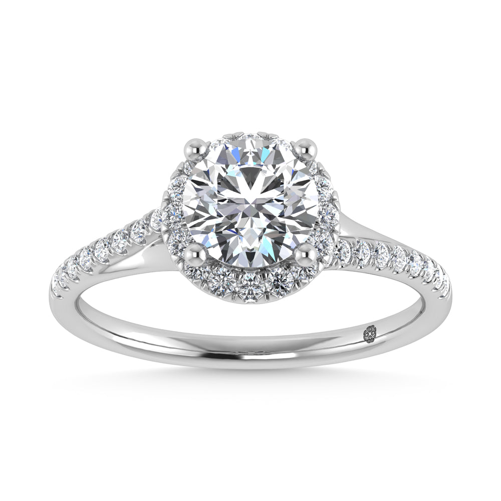 10K White Gold Lab Grown Diamond 1 1/4 CT Engagement Ring