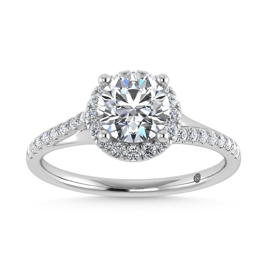 10K White Gold Lab Grown Diamond 1 1/4 CT Engagement Ring