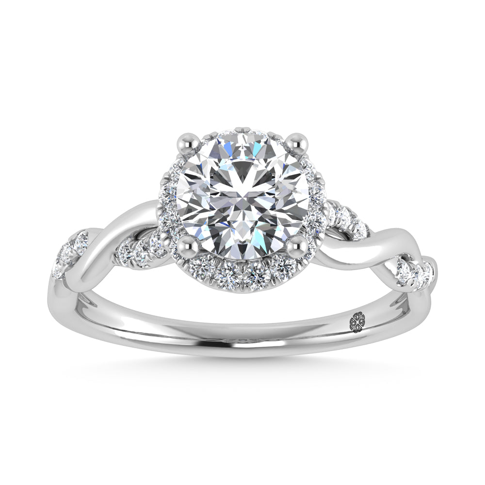 10K White Gold Lab Grown Diamond 1 1/4 CT Engagement Ring