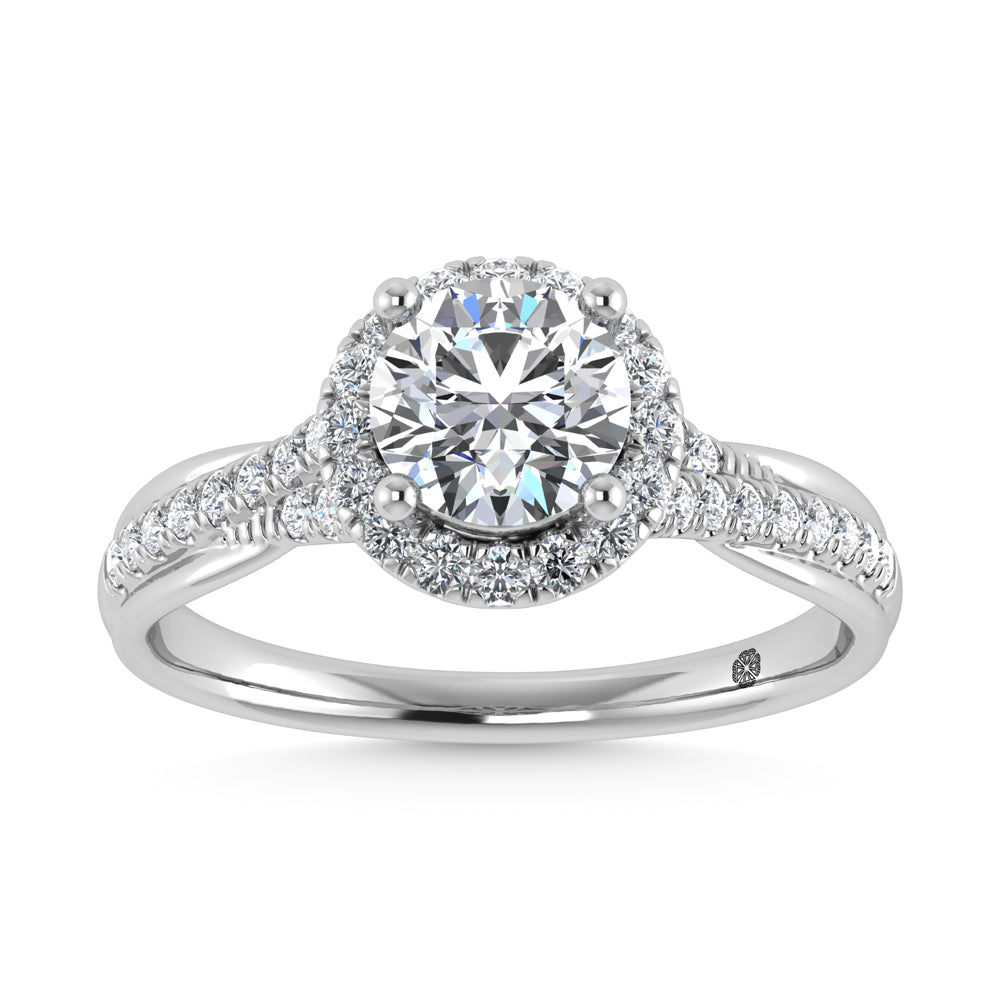10K White Gold Lab Grown Diamond 1 1/4 CT Engagement Ring
